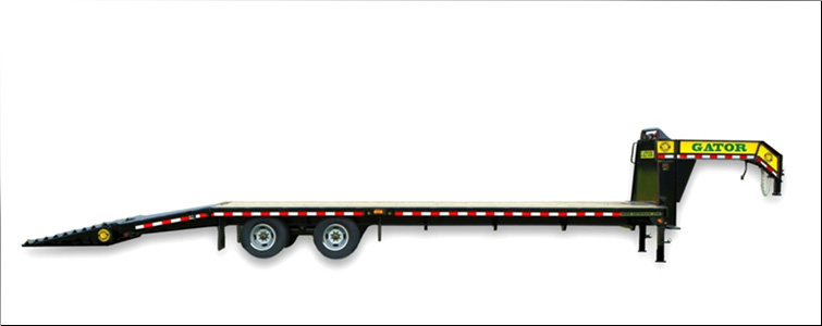 Gooseneck Flat Bed Equipment Trailer | 20 Foot + 5 Foot Flat Bed Gooseneck Equipment Trailer For Sale   Johnson County, Tennessee